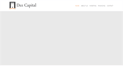 Desktop Screenshot of dezcapital.com